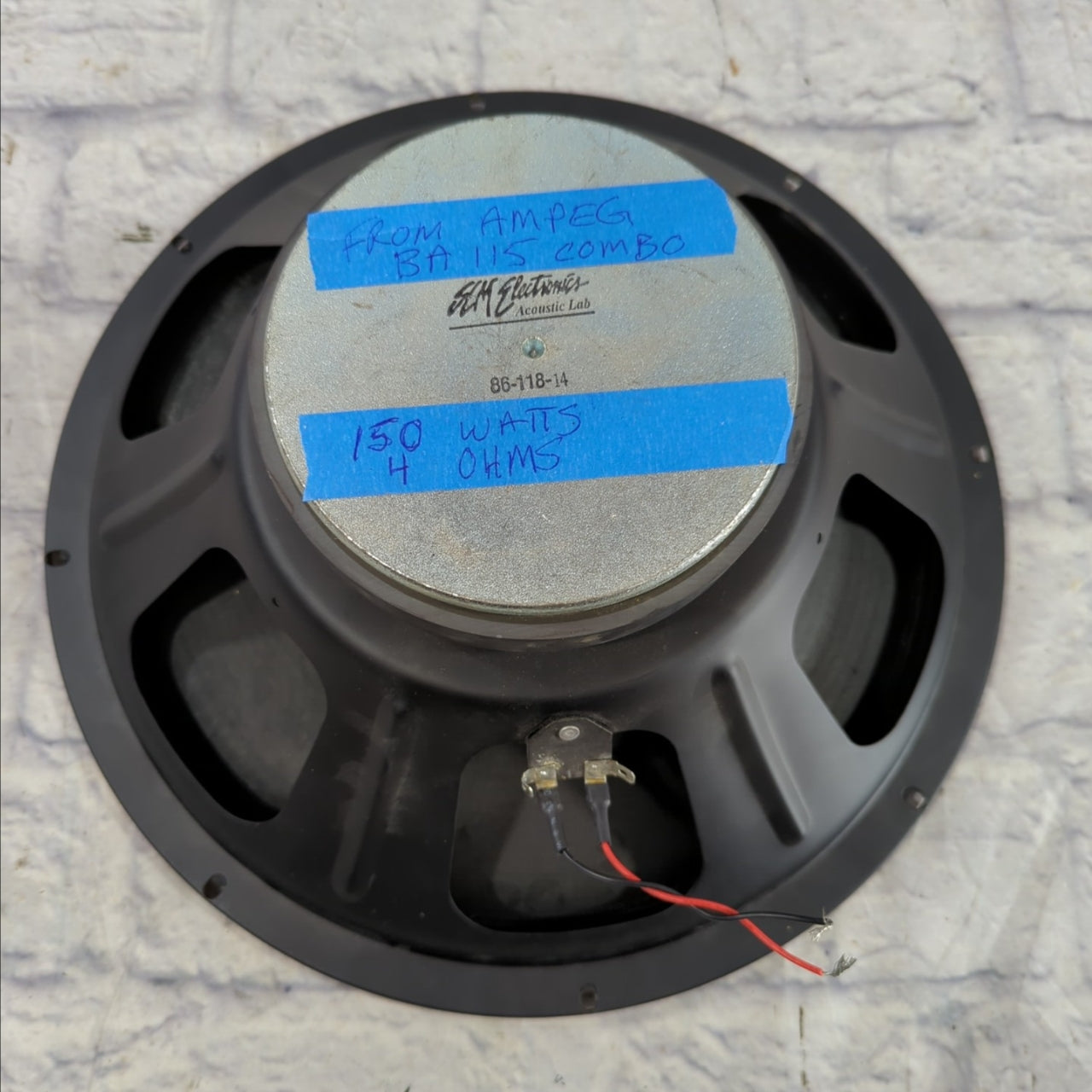 SLM Electronics Acoustic Lab 15in 115W 4 Ohm Replacement Speaker
