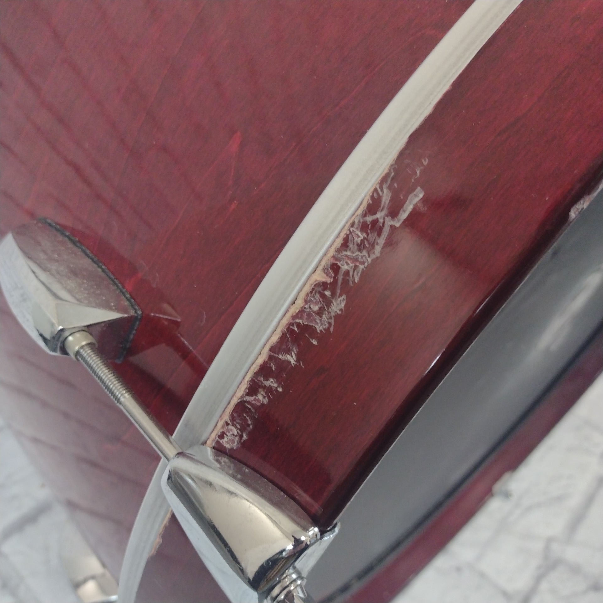 Pearl Export Drum Kit Wine Red Stain