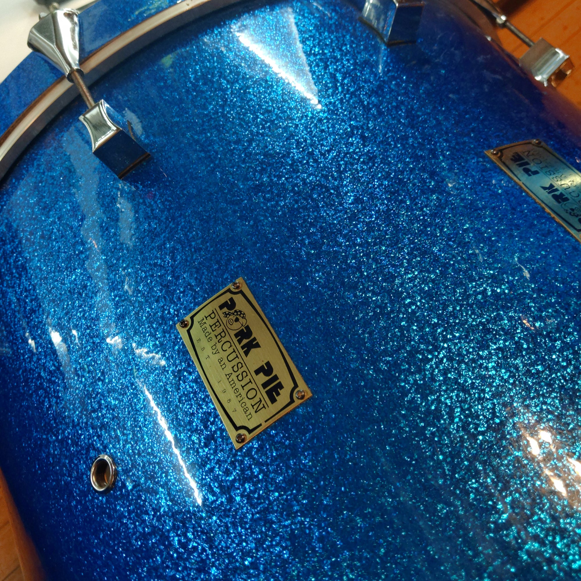 Pork Pie Blue Sparkle 3 Piece Maple Drum Kit