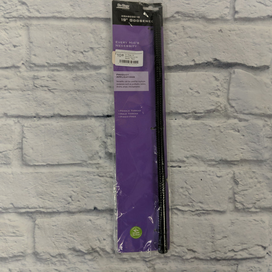 On Stage 19" Gooseneck for Mic Stands - Black