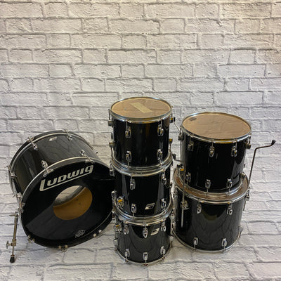 Ludwig Rocker 6pc Drum Kit Black