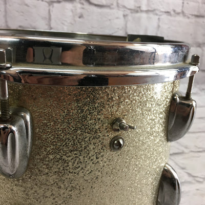 Vintage Slingerland 12x8 Silver Sparkle Rack Tom