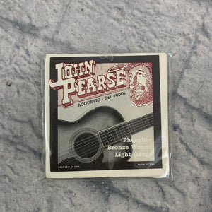 John Pearse Phosphor Bronze Wound Acoustic Strings Light