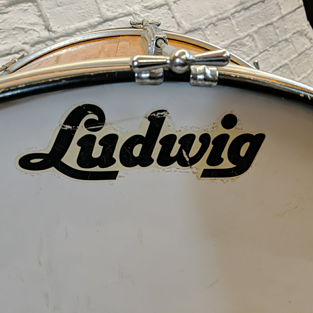Vintage 1968 Ludwig 14x28 Keystone Badge Gold Sparkle Bass Drum