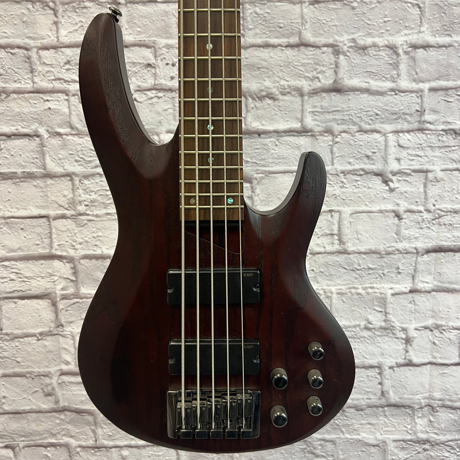 LTD B-335 5 String Active Bass Dark Cherry