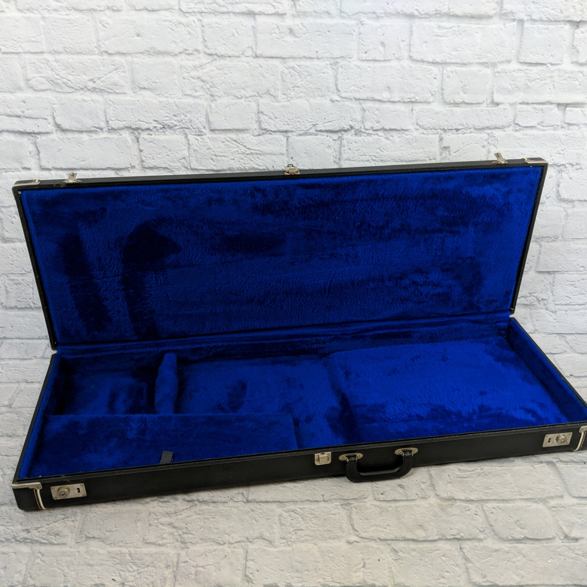 Vintage Electric Guitar Hard Case Blue Interior