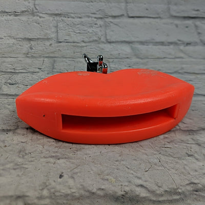 Hot Neon Orange Jam Block Plastic Cowbell