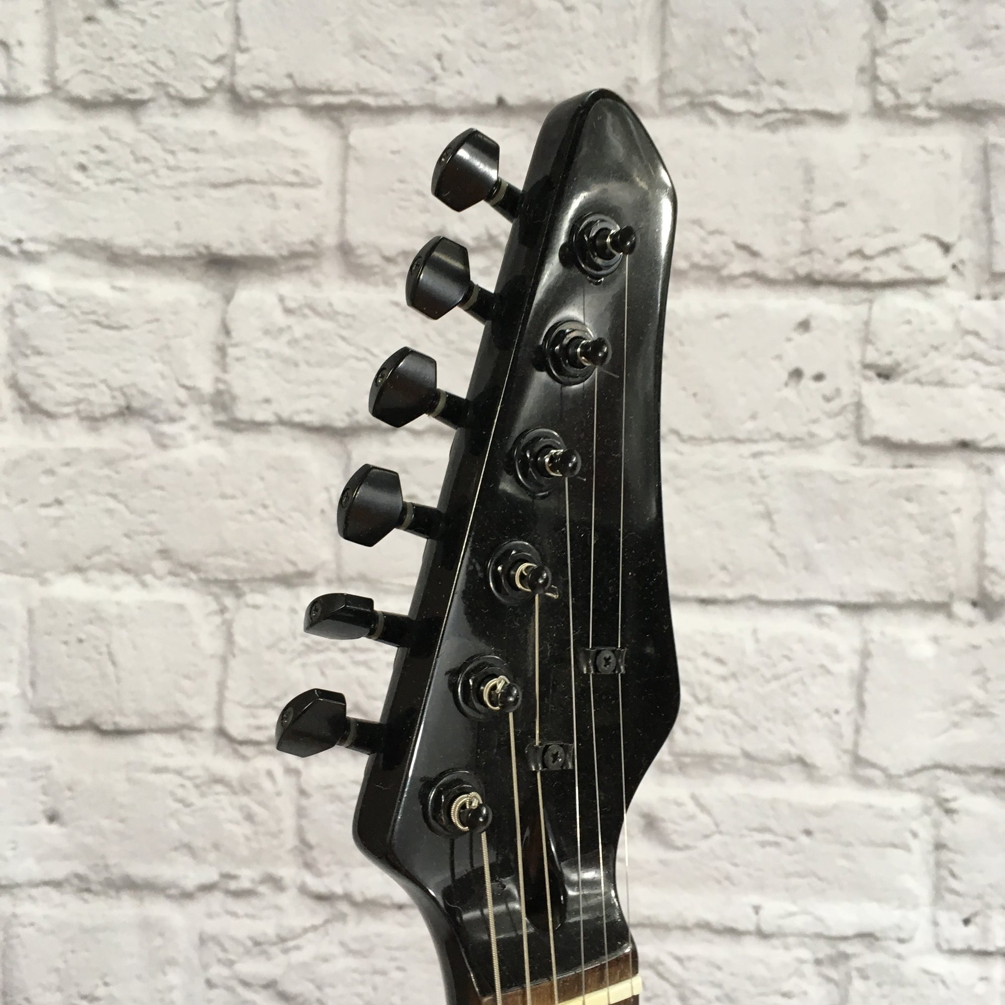 Unknown Black Strat Style Electric Guitar