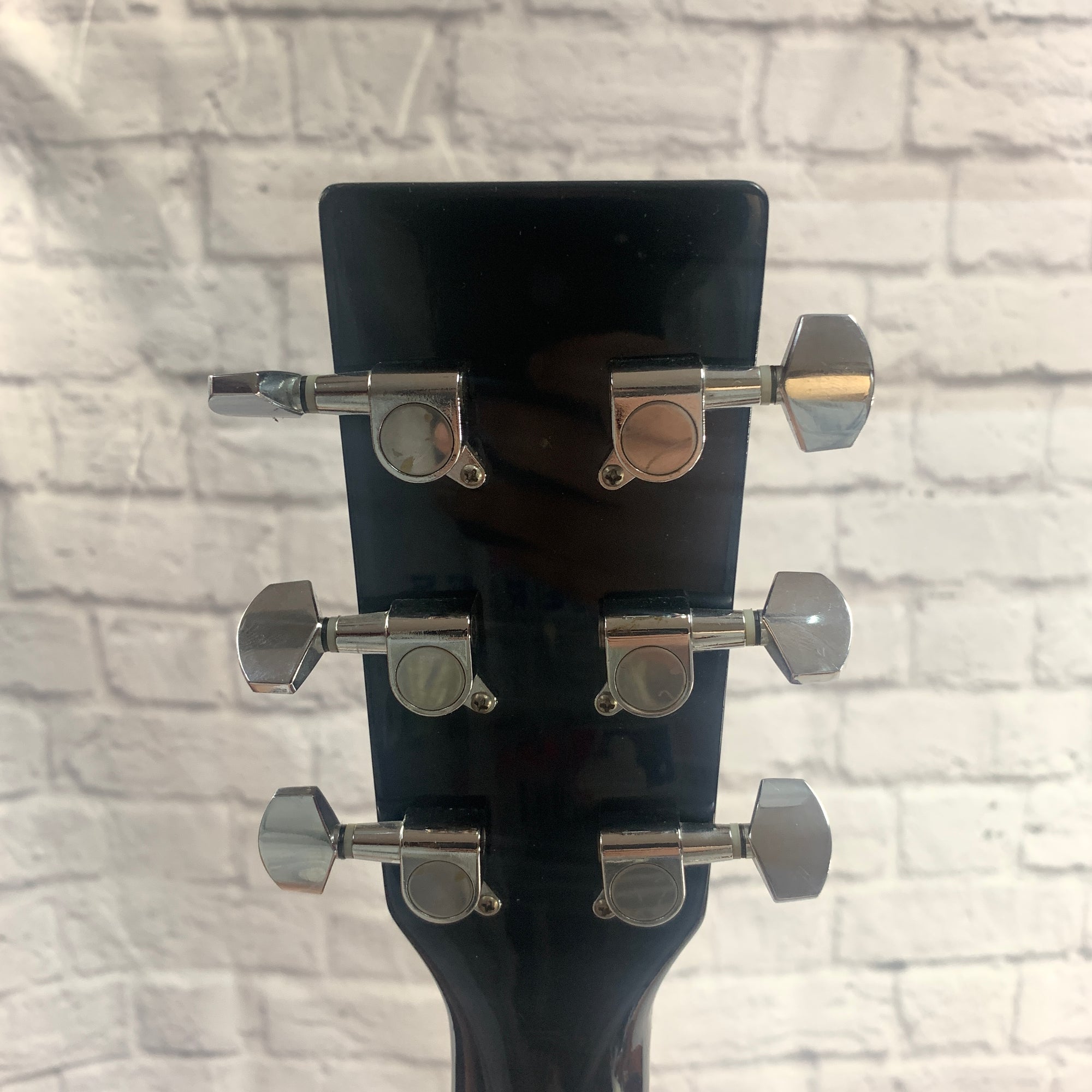 Eleca Black Acoustic Dreadnaught Guitar