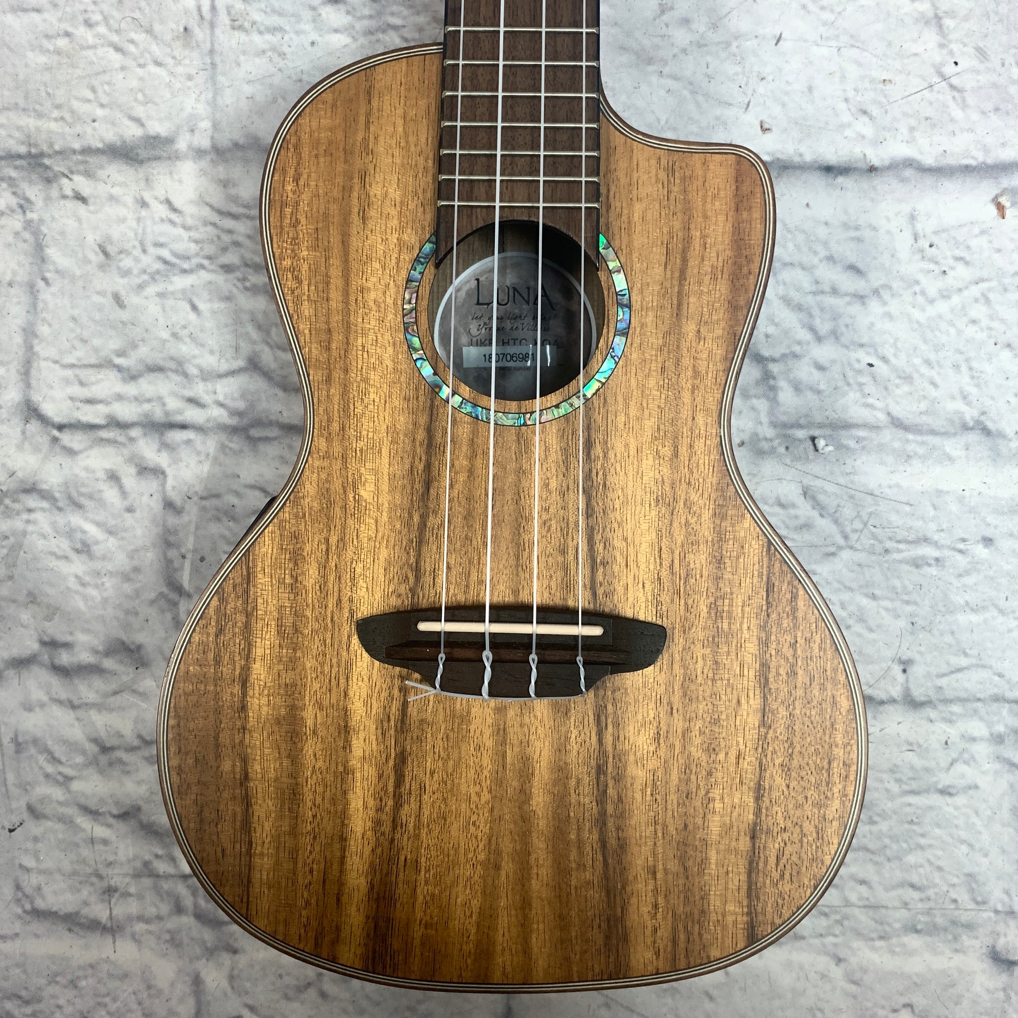Luna HTC Koa Acoustic Electric Concert Ukulele