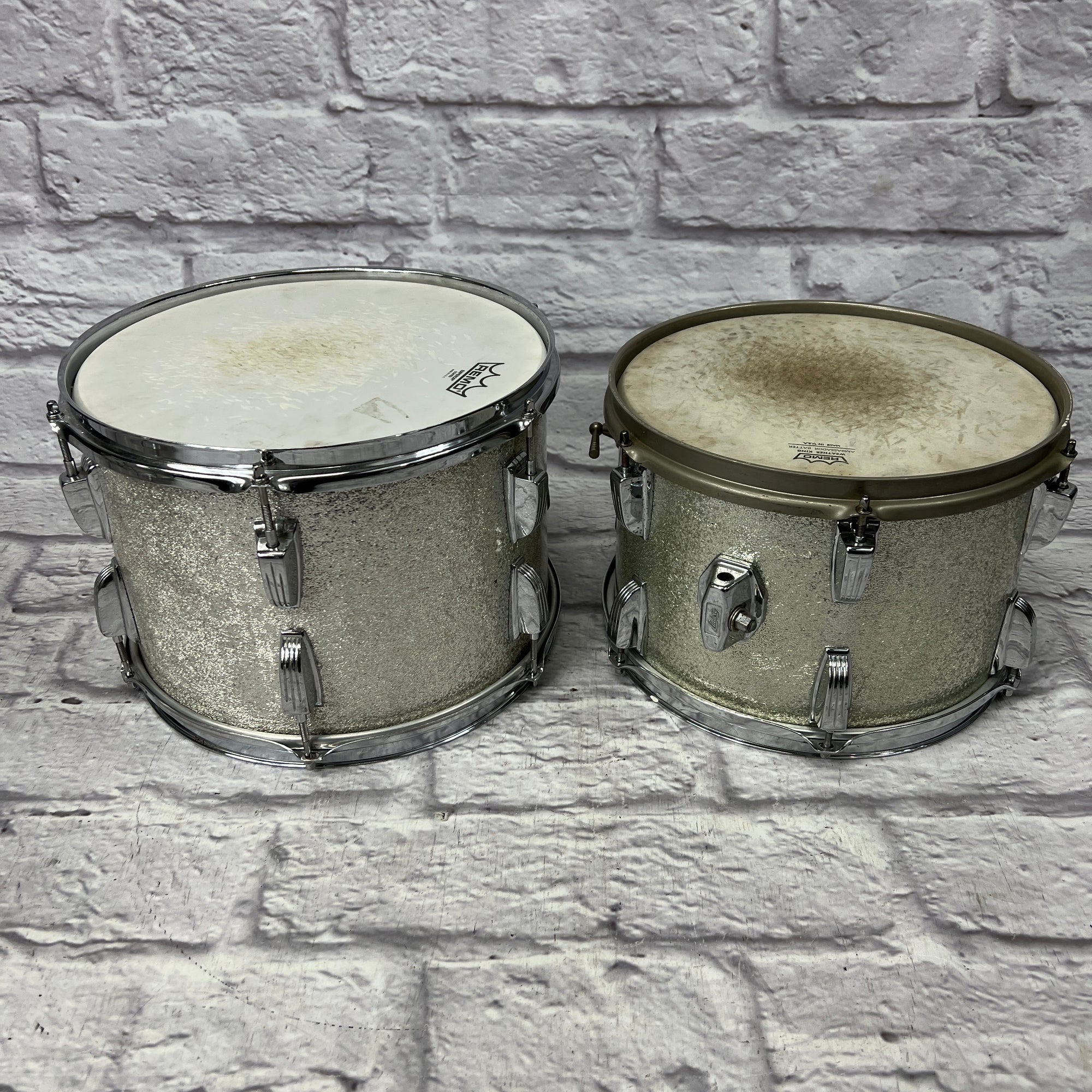 Ludwig Keystone Badge 12 13 16 22 - Silver Sparkle Players Grade 1960s Drum Kit