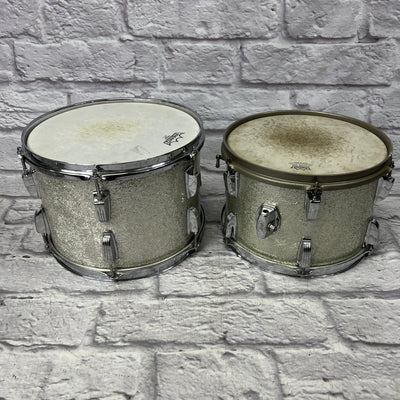 Ludwig Keystone Badge 12 13 16 22 - Silver Sparkle Players Grade 1960s Drum Kit
