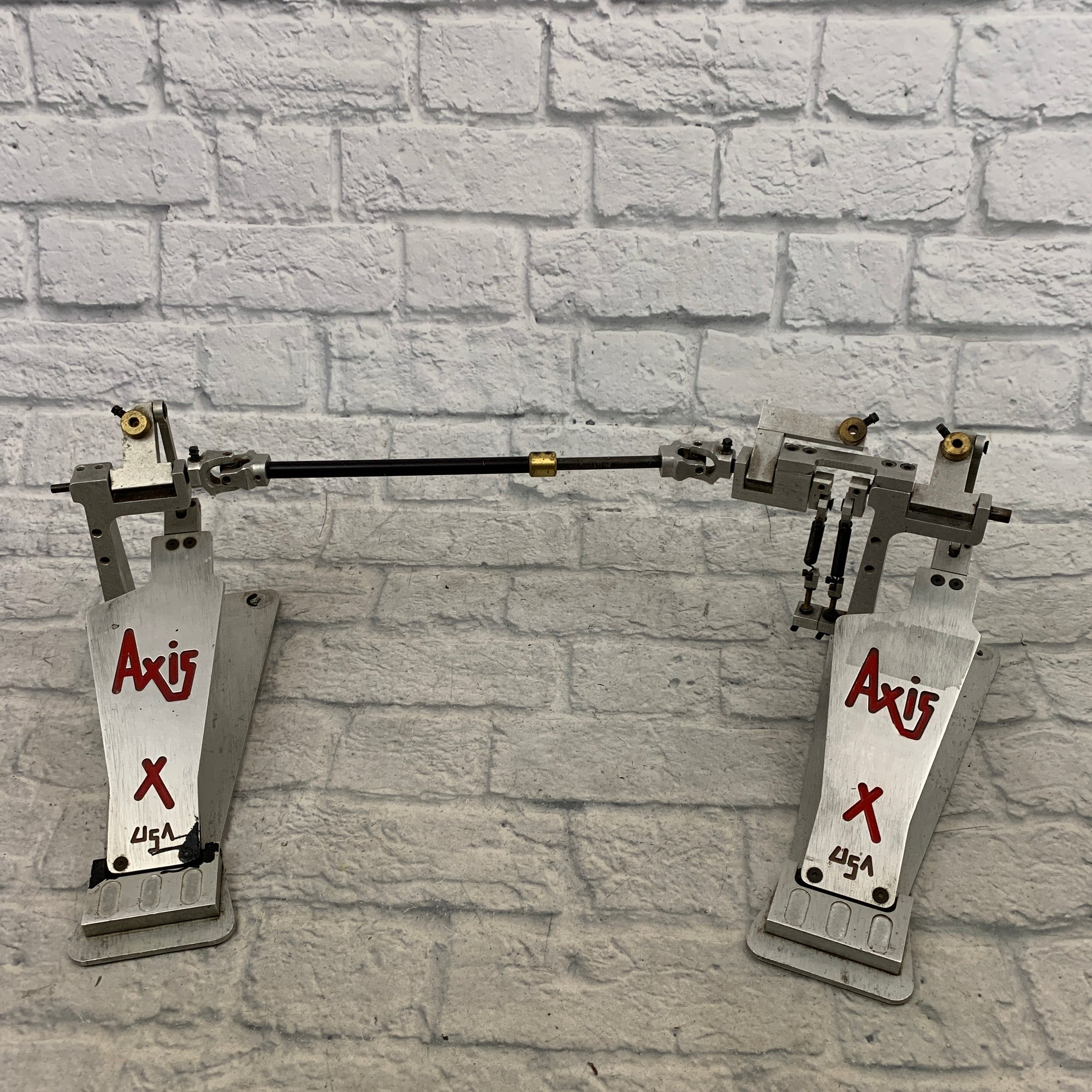 axis bass drum pedal Axis Longboard A Double Kick Pedal (Missing Hoop Clamps)