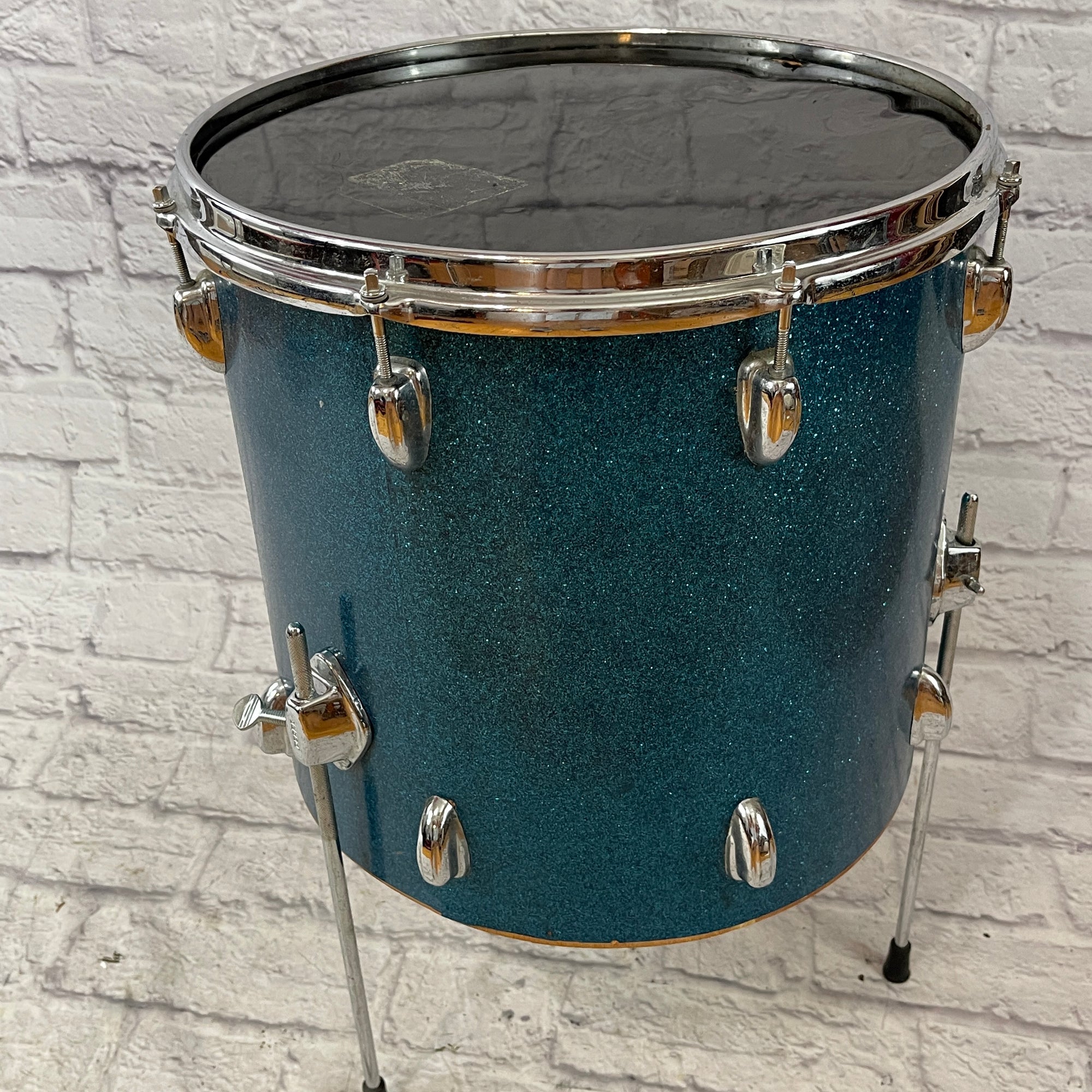 Pearl Japanese 16 x 15 Blue Sparkle Floor Tom Tom