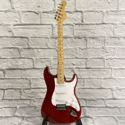 Unknown Red Strat Copy Electric Guitar