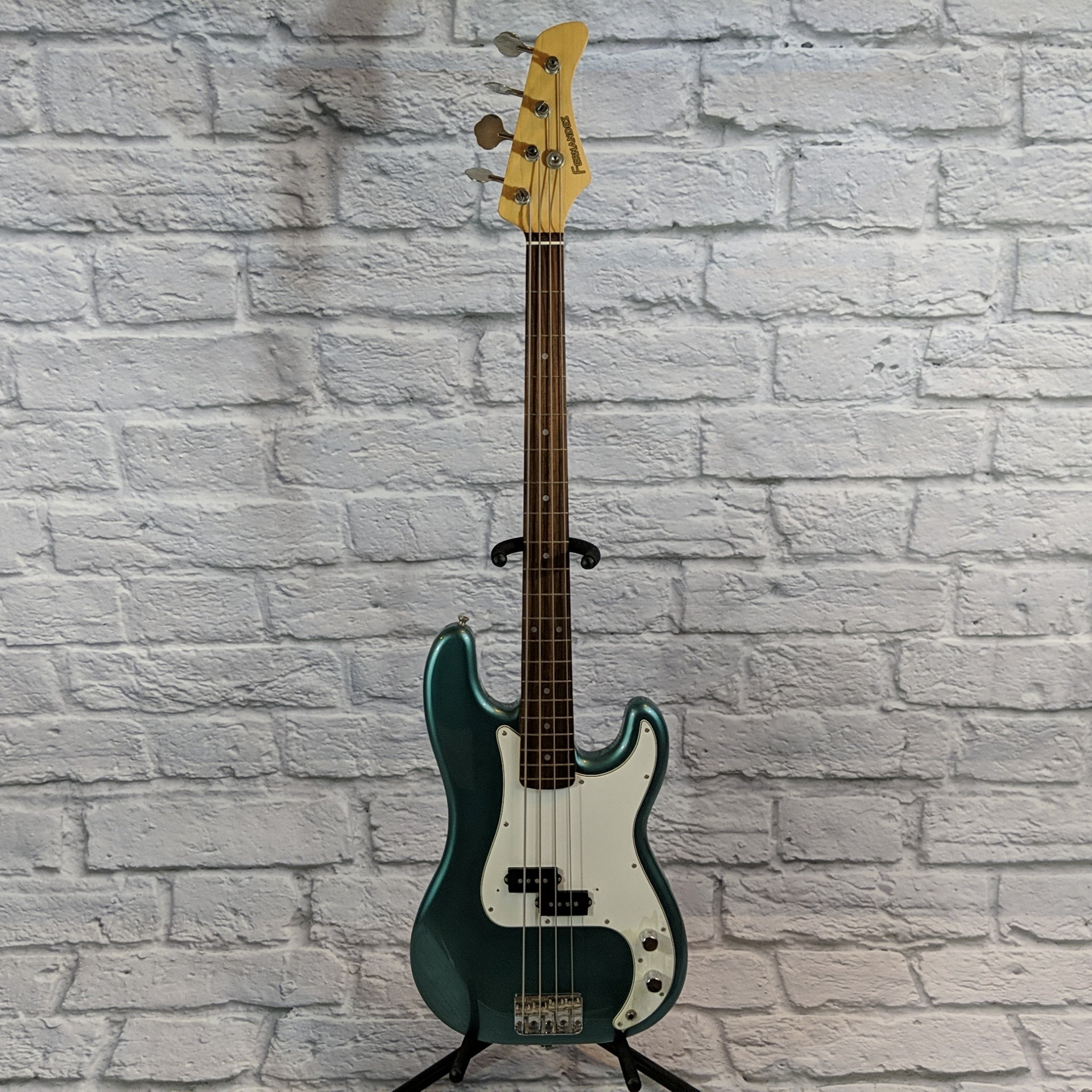 1990's Fernandes 4-String Bass Metallic Blue MIJ w/ Ibanez Hardshell Case