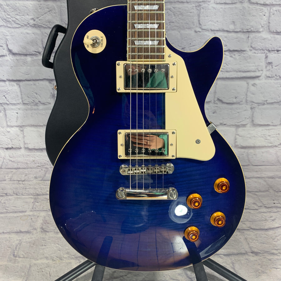 Epiphone 2011 Les Paul Standard Trans Blue Electric Guitar w/ Case