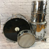 1970s Vintage Slingerland 5pc Chrome over Maple Drum Set 24/18/14/14/13