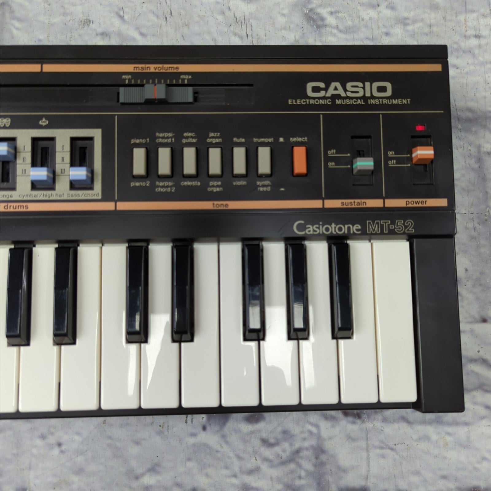 Casio MT-52 Casiotone 44-Key Synthesizer 1980s Black