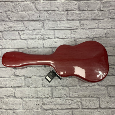 Phitz Standard Dreadnought Acoustic Guitar Hard Case - Brushed Red