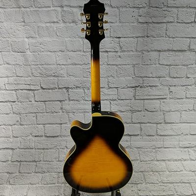 Epiphone Joe Pass Emperor II VS Vintage Sunburst with Upgraded Seymour Duncan Seth Lover Pickups and Hardshell Case