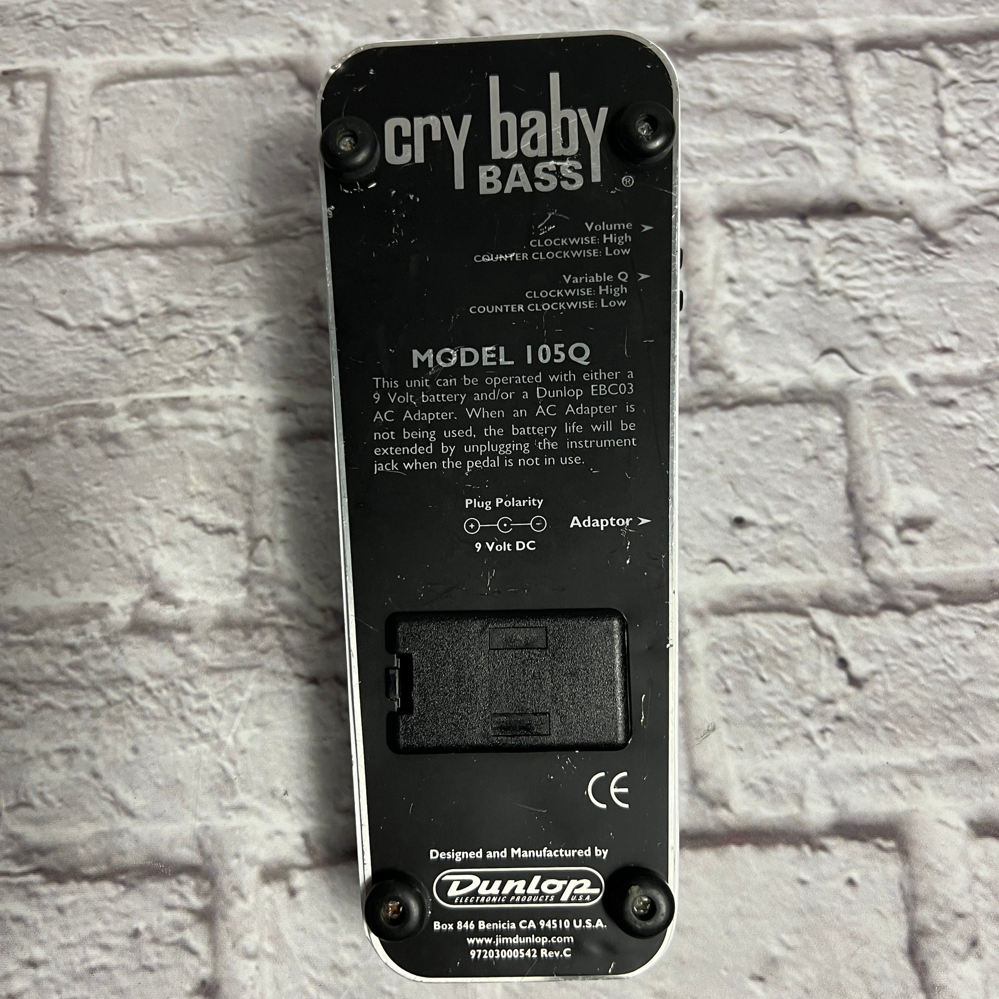 Dunlop 105Q Crybaby Bass Wah Pedal