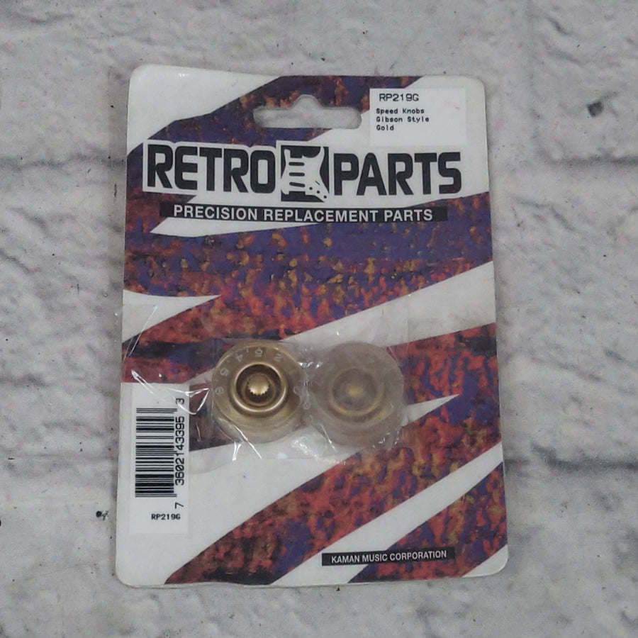 Retro Parts RP219G Gold Speed Knobs (2) Electric Guitar Parts
