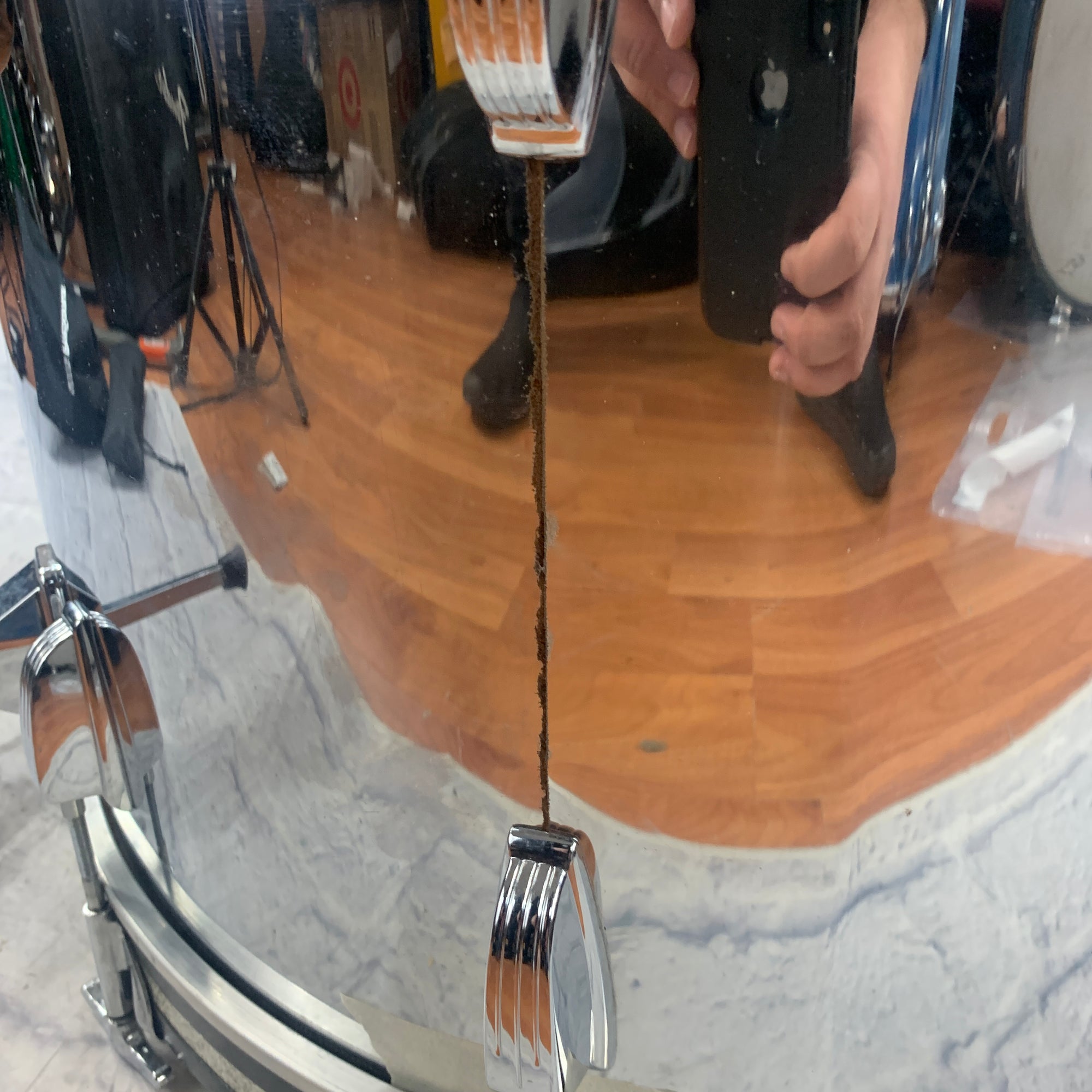 Vintage Ludwig Chrome Over Vistalite Bass Drum 22x14