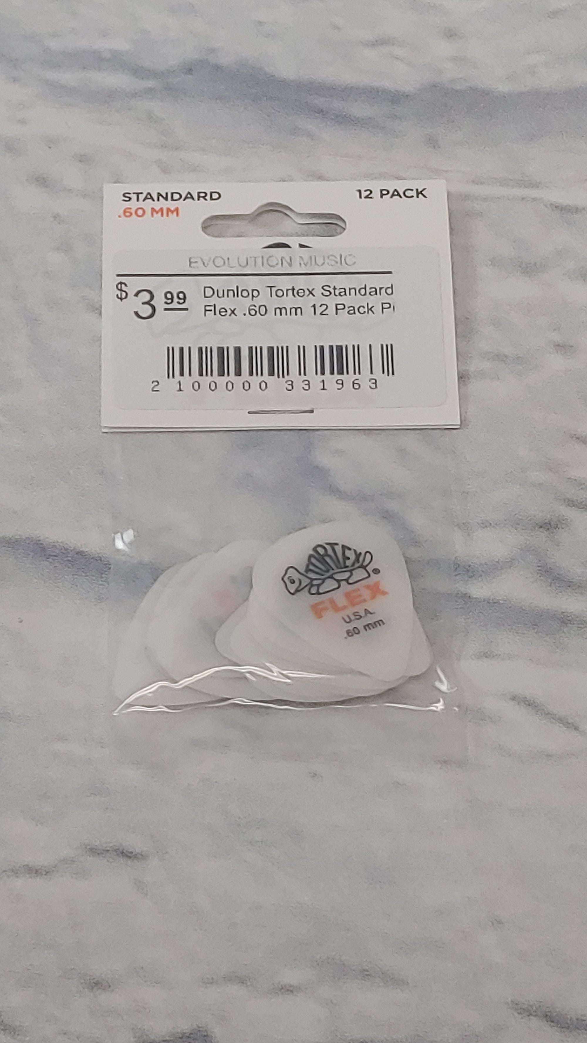 Dunlop Tortex Standard Flex .60 mm 12 Pack Picks