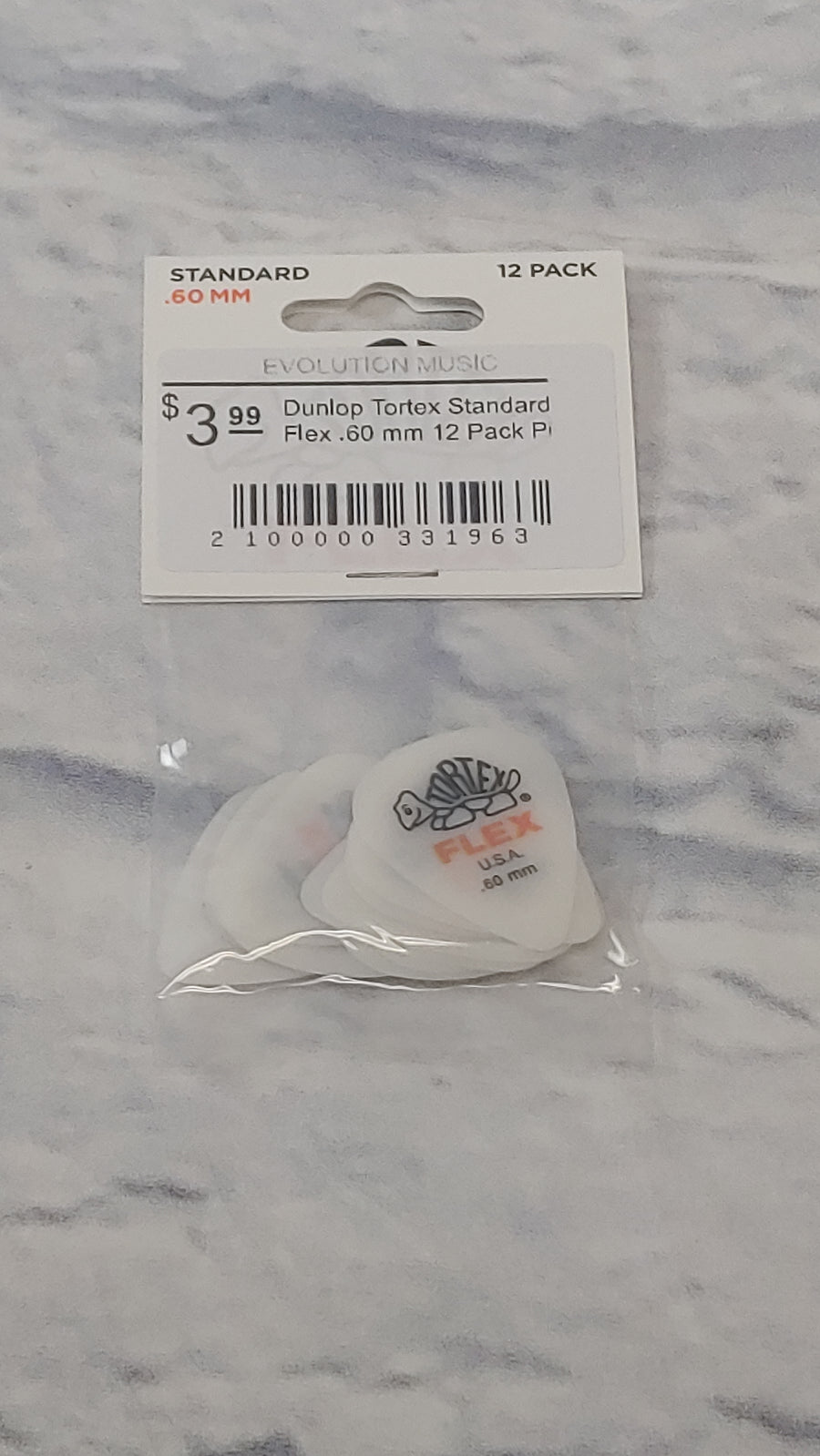 Dunlop Tortex Standard Flex .60 mm 12 Pack Picks