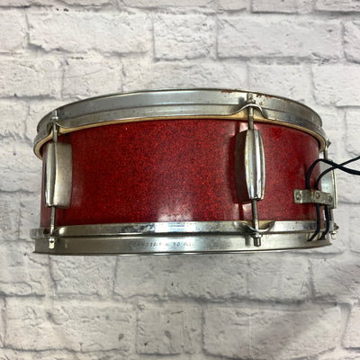 Vintage Kingston Snare Drum Red Sparkle 14