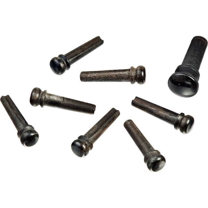 D'addario pwps1 Ebony Acoustic Bridge Pegs Set of 6