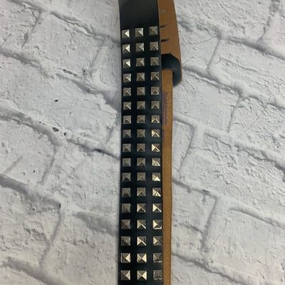 Levy's M1SD2 Leather Guitar Strap 2 1/2" with Metal Studs Black