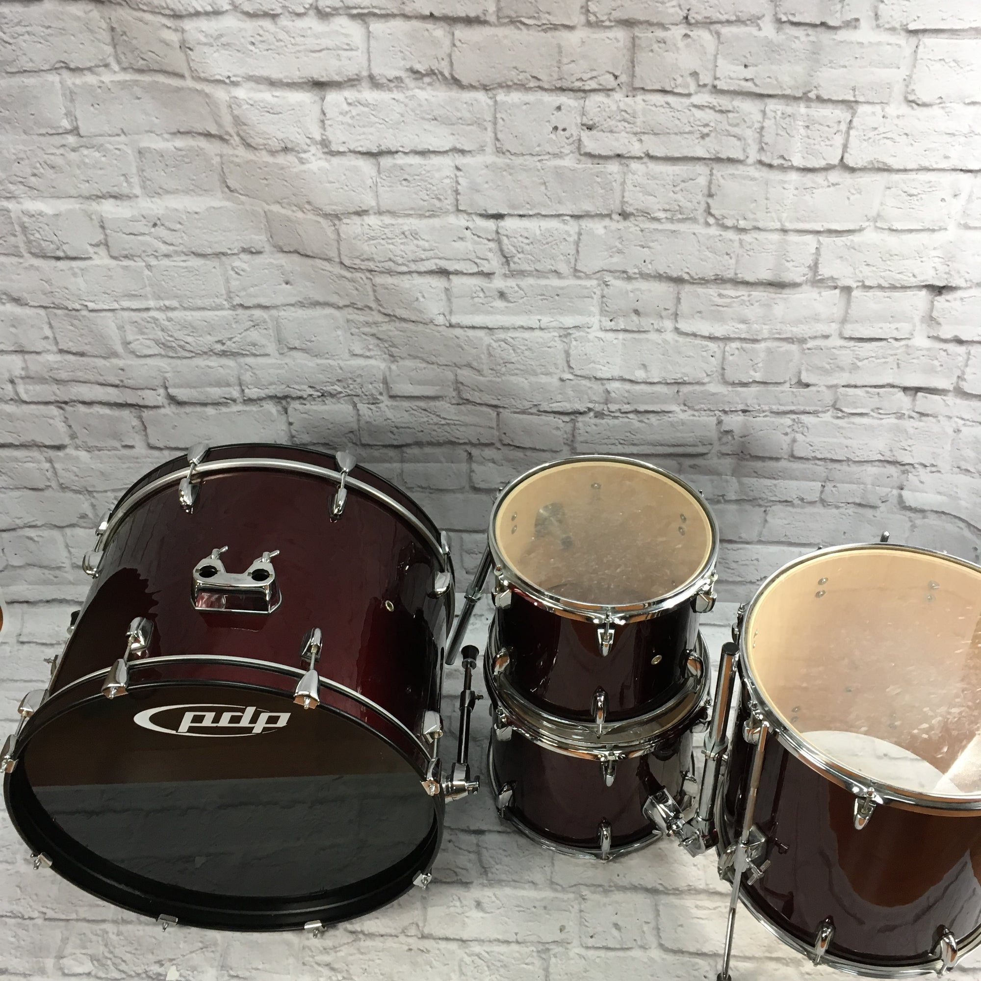 PDP 4pc Drum Set, Red Wine