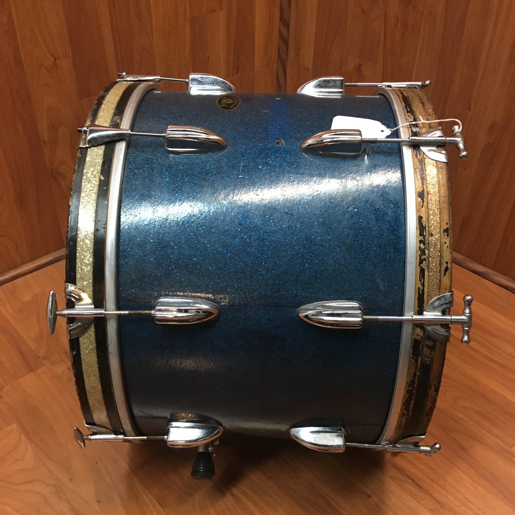 Stewart 20" X 14" Blue Sparkle Bass Drum 1960s