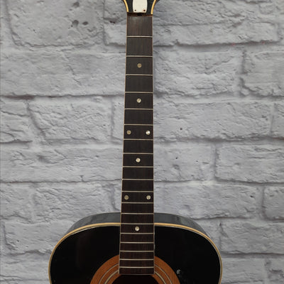 Vintage 1971 Harmony Sovereign H1204 Acoustic Guitar in Black Finish - Project
