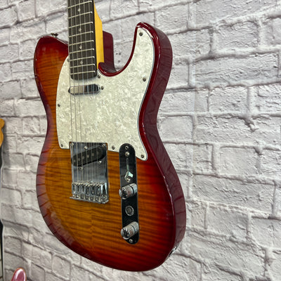 Dean Zelinsky Dellatera Z Glide Flame Maple Sunburst Electric Guitar
