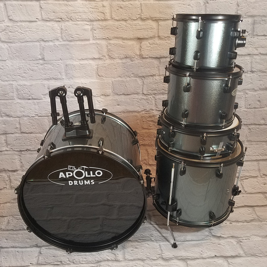 Apollo AP522-SL 5 Piece Drum Set w/ Hardware & Cymbals