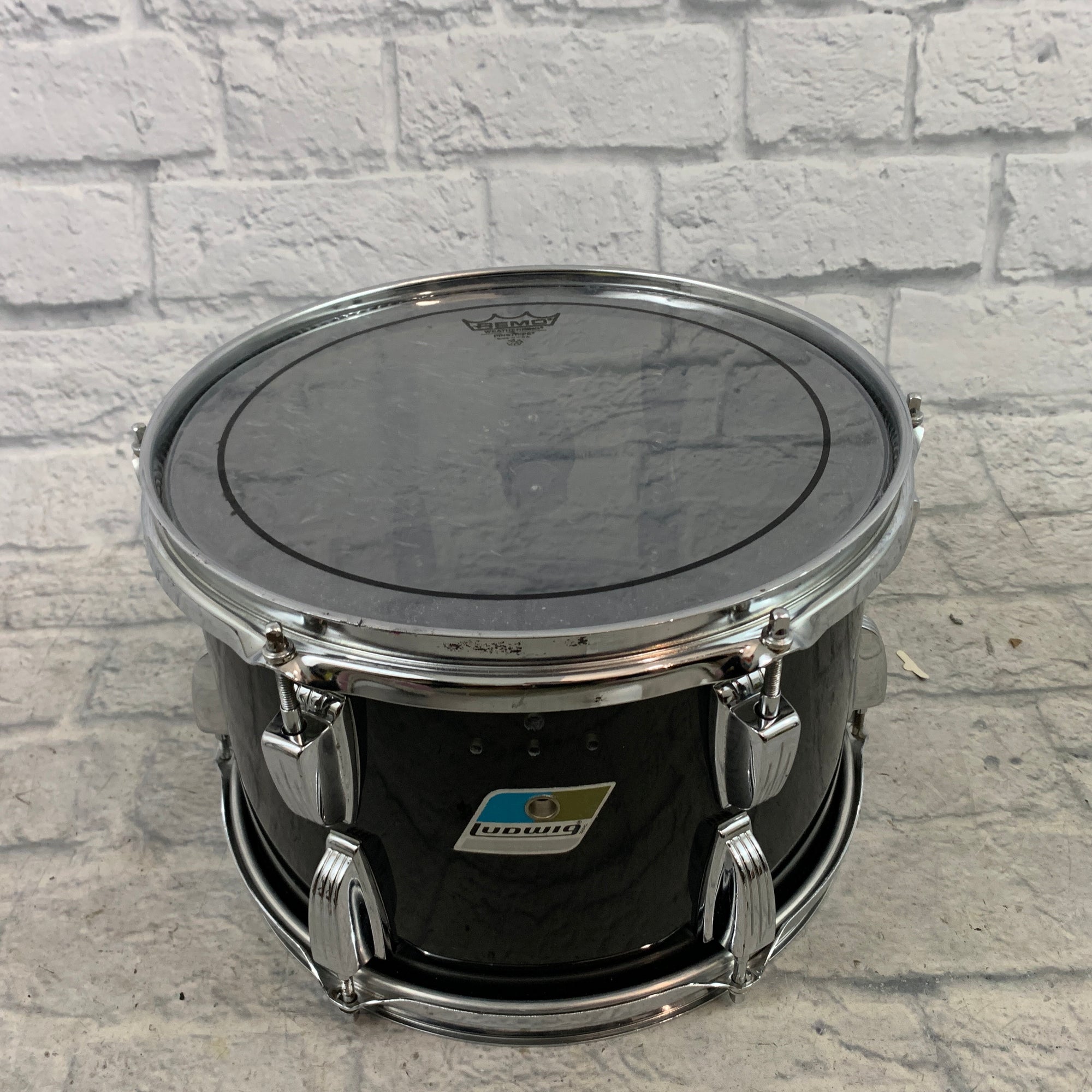 1970s Ludwig Vistalite 12X8" Mounted Tom Smoke