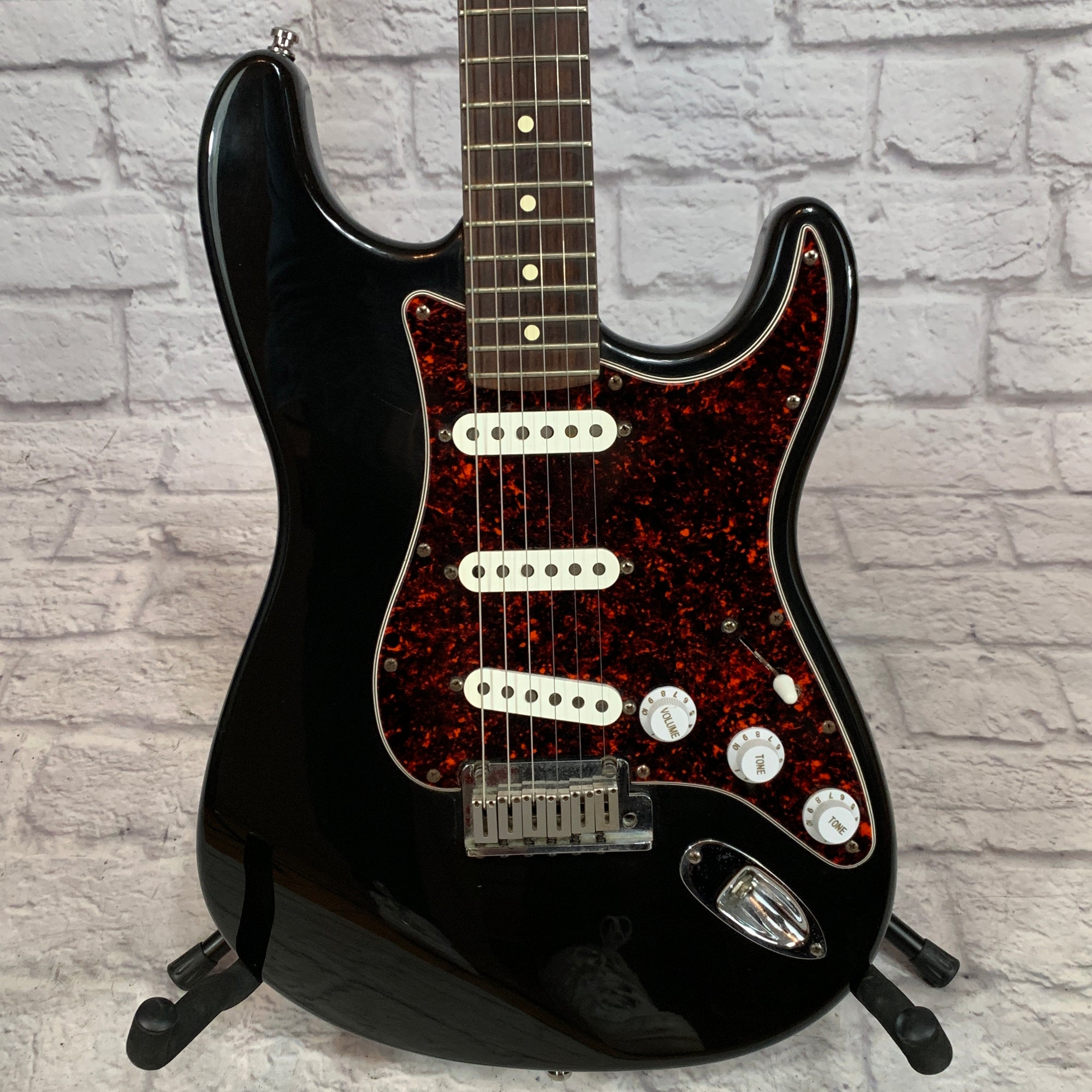 1997 Fender American Standard Stratocaster Black - Evolution Music