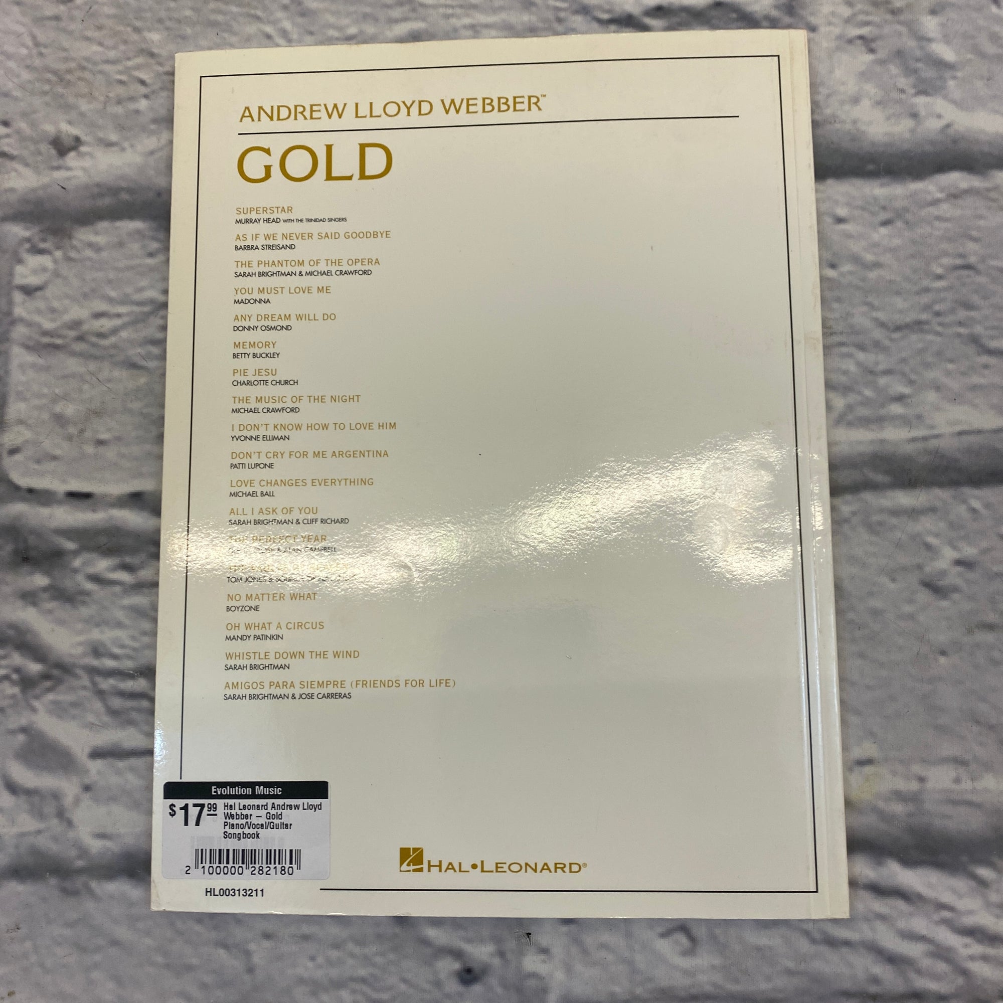 Hal Leonard Andrew Lloyd Webber - Gold Piano/Vocal/Guitar Songbook