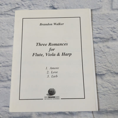 Brandon Walker Three Romances for Flute, Viola and Harp