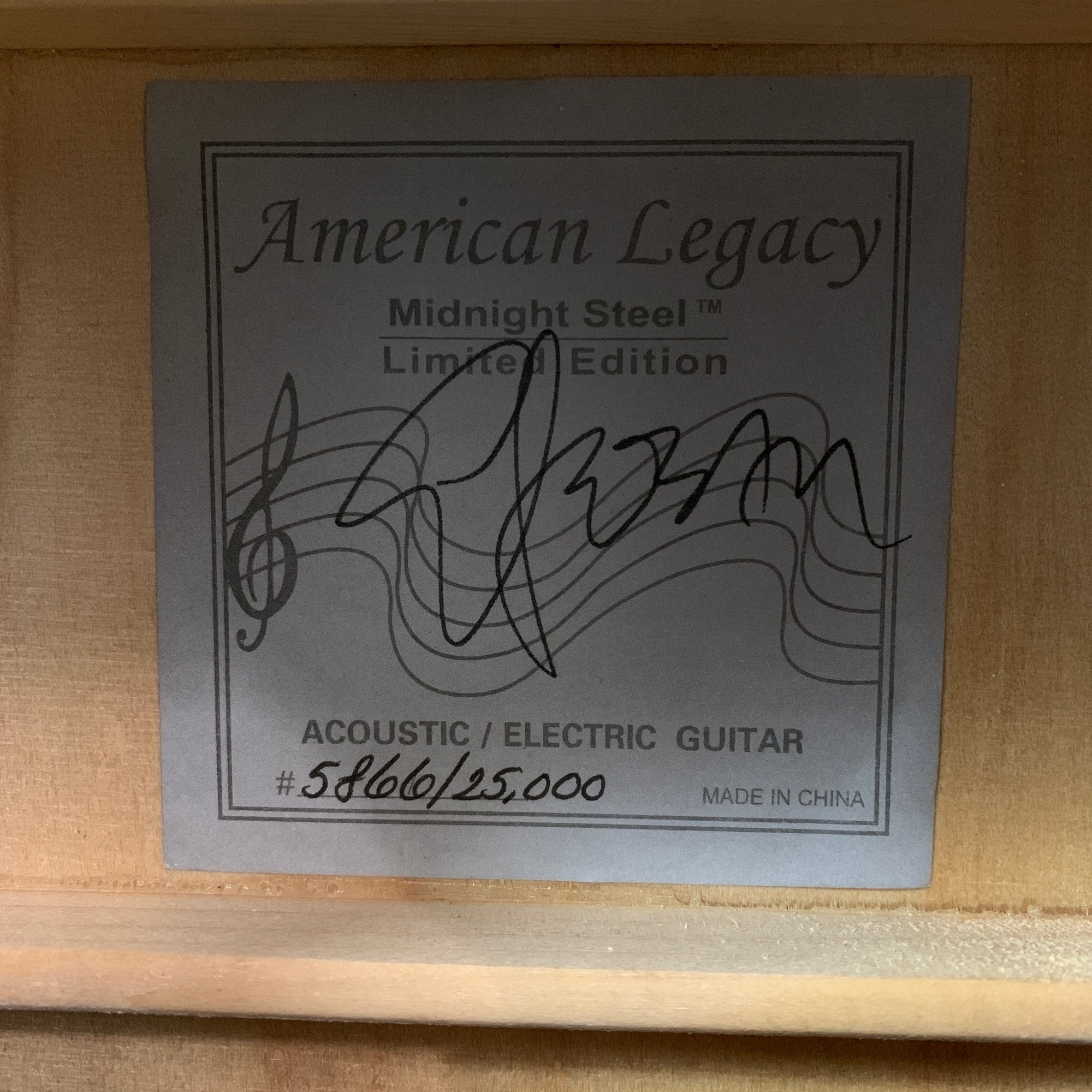 Esteban American Legacy Limited Acoustic Electric Acoustic Guitar Midnight Steel