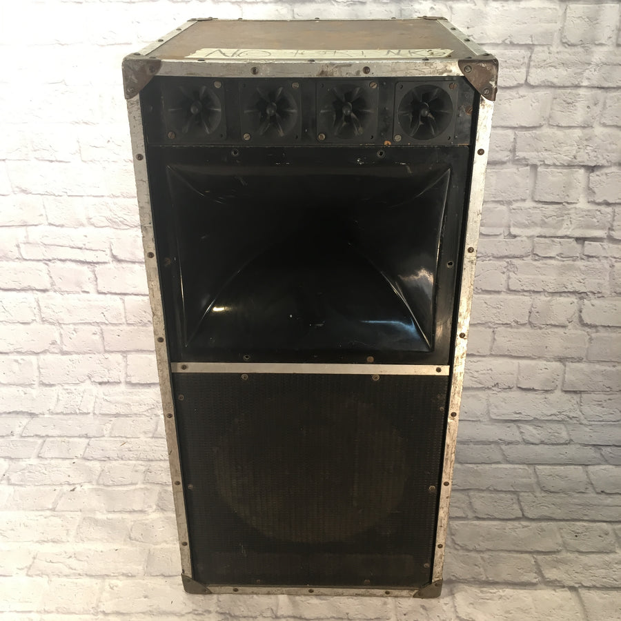 Hewitt Audio 3.5FT Tall Drum Side Fill Monitor 15x2 w 4 Horns and Casters