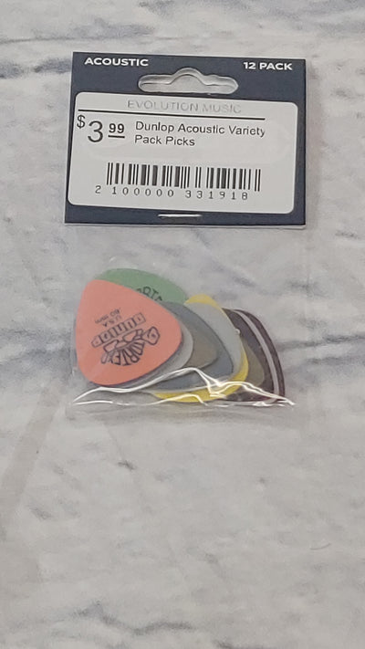 Dunlop Acoustic Variety 12 Pack Picks