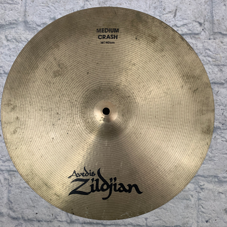 A Zildjian 16" Medium Crash Cymbal