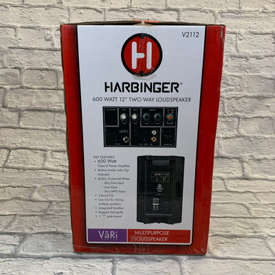 Harbinger Vari V2112 600 W 12" Two-Way Powered Loudspeaker