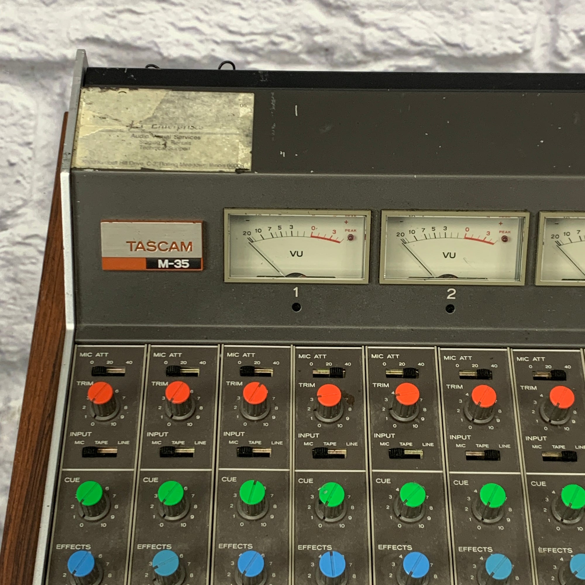 Vintage Tascam TEAC M-35 Mixing Console w/ Road Case