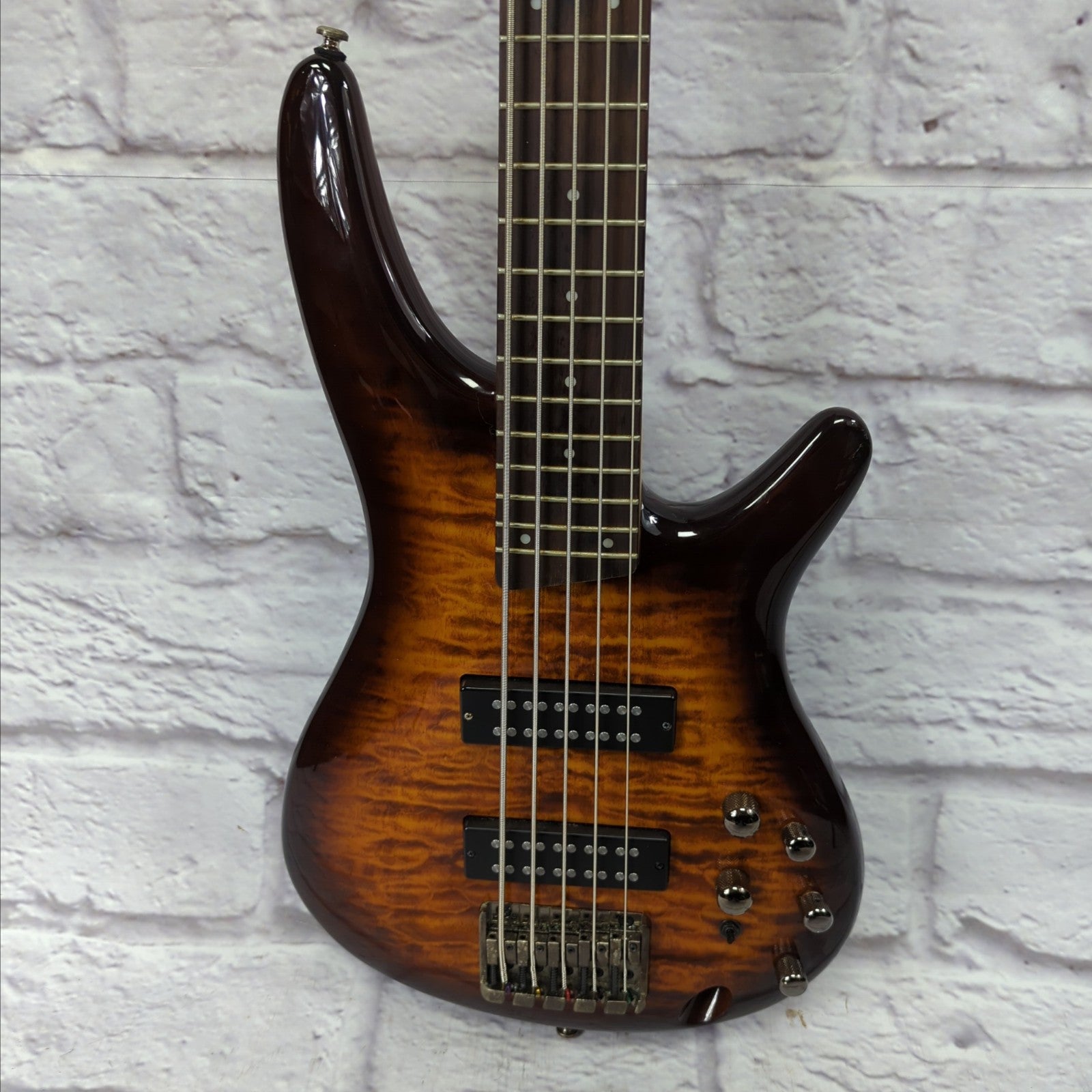 Ibanez SR405EQM Quilted Maple 5-String Electric Bass Guitar Dragon Eye Burst