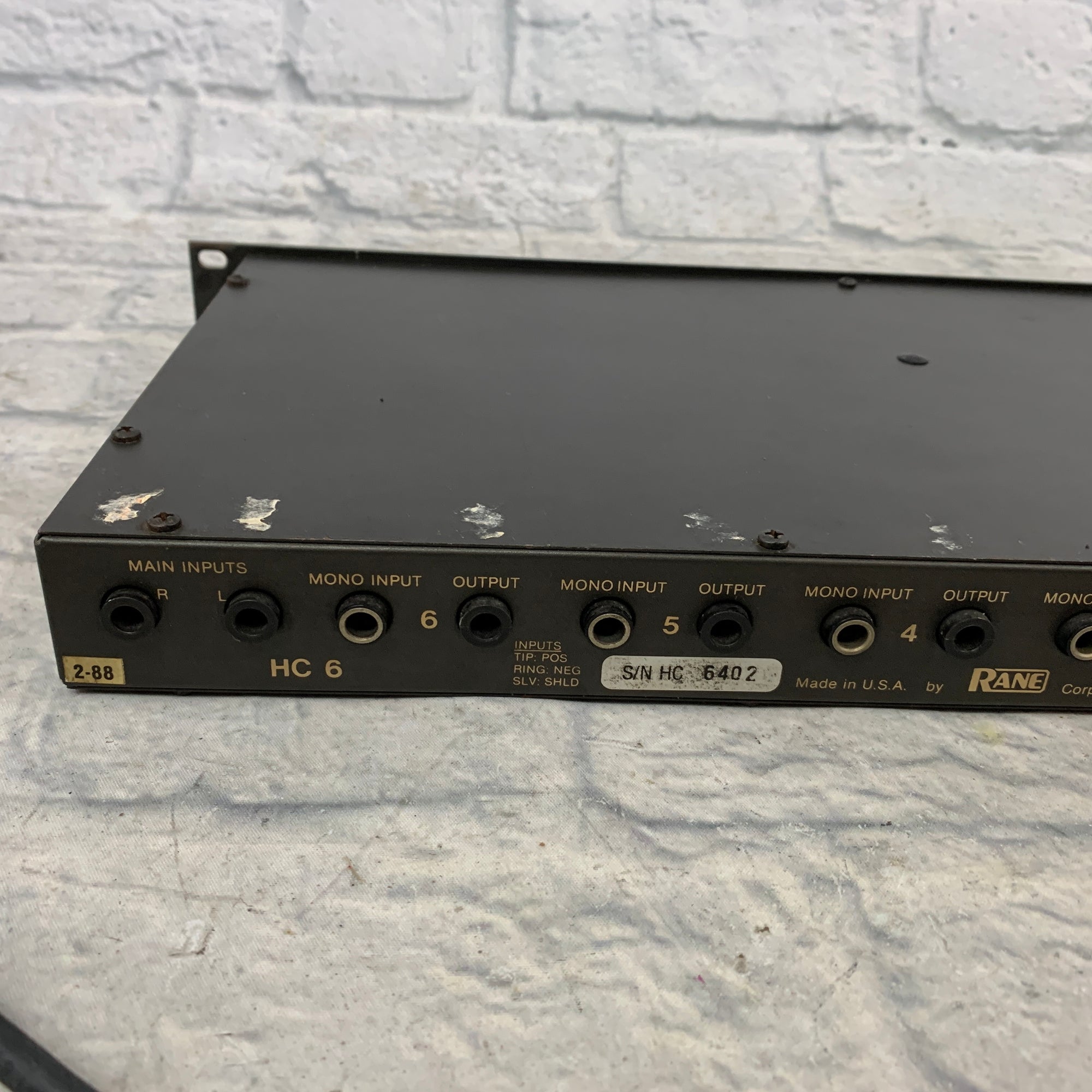 Rane HC 6 Rackmount Headphone Amp 6 Input AS IS FOR PARTS